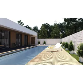 Andrewex Sichtschutzelement Faro 180 x 90 cm Cream Holz