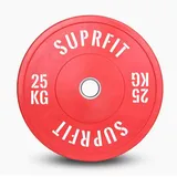 SF SUPRFIT Hantelscheiben Colored Bumper Plate White Logo (einzeln) rot