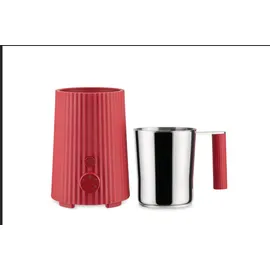 Alessi Plissé Milchaufschäumer rot