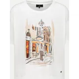 Monari T-Shirt mit City-Print Weiß 40