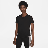 Nike Dri-FIT One Df Ss Std Top Shirt, Black/White, S