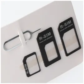 AccuCell SIM-Kartenadapter 4in1, Adapter Micro-SIM auf SIM, Nano-SIM auf SIM, Nano-SIM auf Micro-SIM