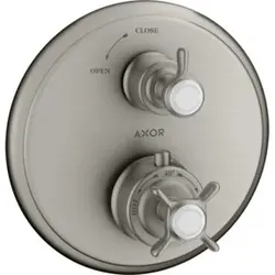 hansgrohe Fertigmontageset Axor Montreux UP-THM, m Absp-vtl, Kreuz, Edelstahl-Optik