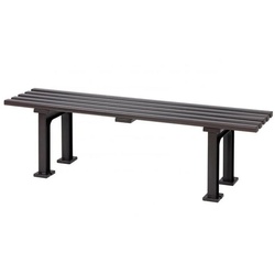 Proregal Gartenbank Gartenbank Kuba, 3-Sitzer, Weiß, HxBxT 42x150x37cm,  Kunststoff braun