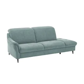 meinSofa Recamiere Mikrofaser 2-Sitzer Blau