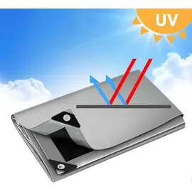 Woltu Abdeckplane grau-schwarz 3x5 m