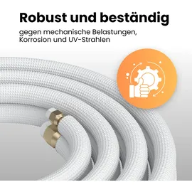 Kältebringer Kältemittelleitung 1/4" + 3/8" Montage-Set für Split-Klimaanlage 1000 cm