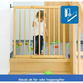 Reer Basic Schraubgitter, Holz, Stabiler Halt, Durchgangsbreite 65,5-106cm, 46977, Braun,