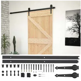 vidaXL Schiebetür rechts 90 x 210 cm Braun/Schwarz
