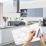 Küchenfliesenaufkleber, 12 Stück Selbstklebende Fliesenaufkleber, Wasserdichte Pvc-fliesenaufkleber, Selbstklebende Wandfliesenaufkleber Für Bad Und Küche