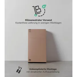 mokebo Midischrank in Weiß Der Schlanke Mehrzweckschrank Allzweckschrank oder Aufbewahrungsschrank