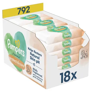 Pampers Harmonie Protect & Care Feuchttücher 18 Packungen = 792 Feuchttücher, | Gr.: onesize
