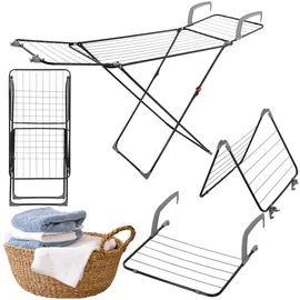 SPRINGOS Wäschetrockner 17 m schwarz/grau