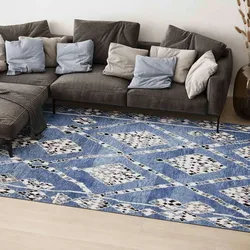 Morgenland Berber Teppich - Meral - blau - 240 x 170 cm - rechteckig