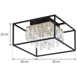 LUCANDE Kassi 1 eckig schwarz Metall