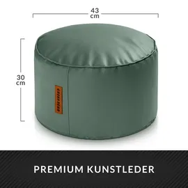 Green Bean Sitzhocker Pouf Kunstleder 43 x 30 x 30 cm Blau/Türkis