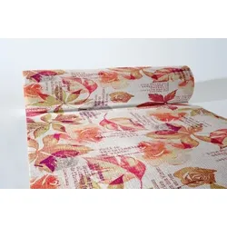 MANK Tischläufer Airlaid Gunnar, 40 cm x 24 m, 1 Stück - Herbst Herbstlaub Blätter