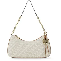 Michael Kors Nolita Clutch Kunstleder Beige/Weiß