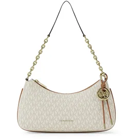 Michael Kors Nolita Clutch Kunstleder Beige/Weiß