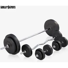 Gorilla Sports Hantelbank Schwarz/Weiß