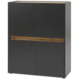 Lomadox Highboard 100 x 120 x 40 cm grau