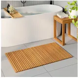 vidaXL Badematte Uni Braun 100 x 60 cm