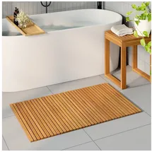 vidaXL Badematte Uni Braun 100 x 60 cm