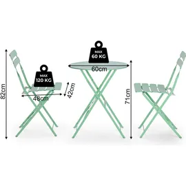 Rebecca Mobili Bistro-Set 3-tlg. Grün