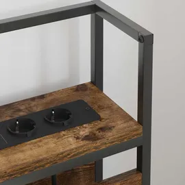 vidaXL Stauraum-Kopfteil mit Regal Räuchereiche 80 cm Holzwerkstoff