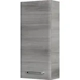 Saphir Hängeschrank SAPHIR "Quickset Wand-Badschrank 30 cm breit mit 1 Tür und 2 Glas-Einlegeböden", grau (graphit struktur, graphit struktur), B:30cm H:70cm T:20cm, Holzwerkstoff, Schränke, Hängeschrank, Badezimmer-Hängeschrank inkl.