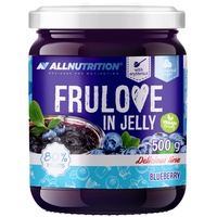 ALLNUTRITION Frulove In Jelly Blueberry - Zuckerfreie Marmelade - Marmelade ohne Zucker - 80% Jelly Fruit Kalorienarme Süßigkeiten - Fruchtaufstrich ohne Zucker - Brotaufstrich Vegan - 500g
