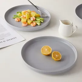 JIWOO Teller Ø27,7 cm grau 4er Set