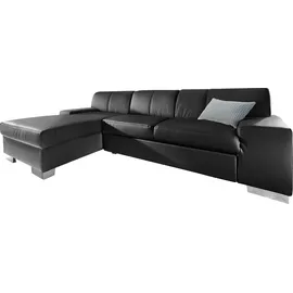 DOMO collection Ecksofa »Star, zeitlose Formensprache, elegante Optik, L-Form«, wahlweise mit Bettfunktion schwarz