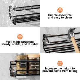 Priksia Gewürzregal Wand-Set 2er Organizer Metall