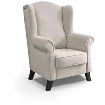 beautysofa Ohrensessel LEONARDO Polyester 88 x 118 x 86 cm Beige