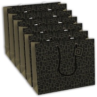 Clairefontaine 6x Archi, Geschenktasche 37,3x11 ,8x27,5cm Schwarz 32478-6C