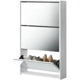 [en.casa] Lund 63 x 102,5 x 17 cm verspiegelt / weiß