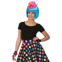 Karneval-Klamotten Clown-Kostüm Clown Perücke Türkis Blau, Zubehör Accessoires zu Clown Kostüm Damenkostüm
