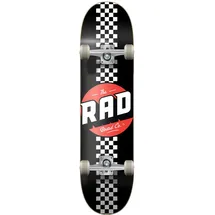 RAD Board Co. Skateboard, 8" Checker Stripe schwarz|rot 8"