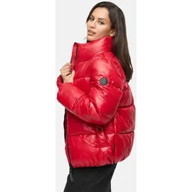 Marikoo Winterjacke "Hazalee", Damen, Gr. M, deep rot, Obermaterial: 100% Polyester. Futter: 100% Polyester. Wattierung: 100% Polyester. Ärmelfutter: 100% Polyester, Jacken Winterjacke, mit leicht gläzendem Obermaterial und hohem Kragen