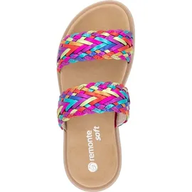 REMONTE Damen D2N52, Frauen Slipper,Backless Slipper,Gartenschuhe,Sommerschuhe,sommerclogs,Pantoletten,Slip on,Freizeitschuhe,Slides,Multi (90),38 EU - 38 EU