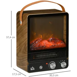 Homcom Standkamin Braun