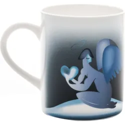 Blue Christmas Becher Engel und Stern