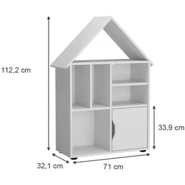 Vicco Kinderregal Estell 71 x 112,2 cm Spanplatte weiß