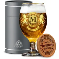 CROWNLY CRYSTAL® Personalisierte Geschenke Männer Bierglas Mit Gravur Adventskalender für Männer Lustige Geschenke für Geschenk für Freund für Geburtstag (M)