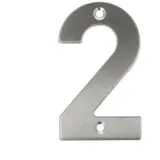 MS Beschläge - Edelstahl Hausnummern 0-9 Buchstaben A-i matt gebürstet Hauswandziffern Türnummer 2)