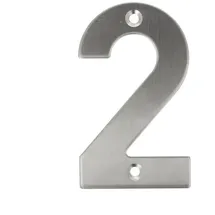 MS Beschläge - Edelstahl Hausnummern 0-9 Buchstaben A-i matt gebürstet Hauswandziffern Türnummer 2)