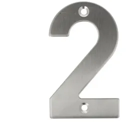 MS Beschläge - Edelstahl Hausnummern 0-9 Buchstaben A-i matt gebürstet Hauswandziffern Türnummer 2)