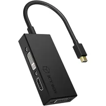 Icy Box Mini DisplayPort zu HDMI/DVI/VGA Adapter Schwarz