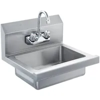 Vevor Kommerzielles Handwaschbecken mit Wasserhahn, Edelstahlwaschbecken,Kleines Handwaschbecken, Wandmontage Handwaschbecken,